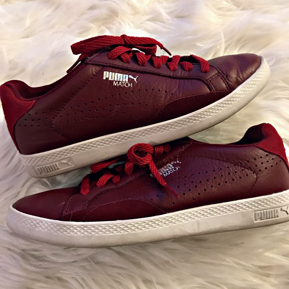 Puma match sneaker red maroon size 7